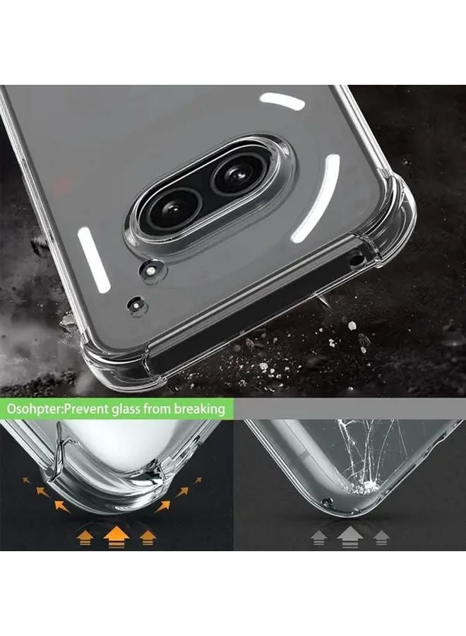 حافظة TPU شفافة لهاتف Nothing Phone 2a مع واقيات زوايا مضادة للصدمات - Image 2